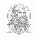 leonardo davinci tattoo design idea