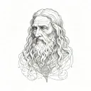 leonardo davinci tattoo design idea