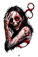 depression personified tattoo design idea