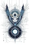 as above so below as within so without with symbolism of chaos and peace tattoo design idea