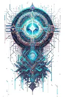 as above so below as within so without with symbolism of chaos and peace tattoo design idea