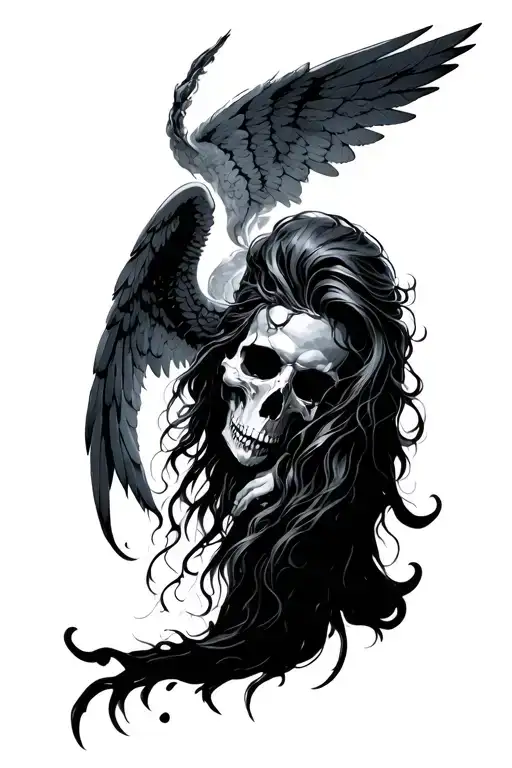angel of death angel tattoo design idea