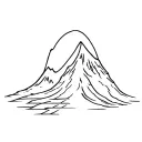 volcano tattoo design idea