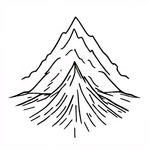 volcano tattoo design idea