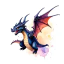 toothless dragon flying tattoo design idea