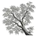willow tree branch tattoo design idea