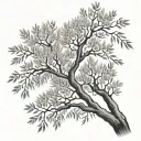 willow tree branch tattoo design idea