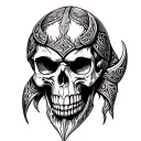 viking skull tattoo design idea