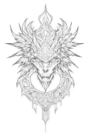 Valhalla symbol tattoo design idea