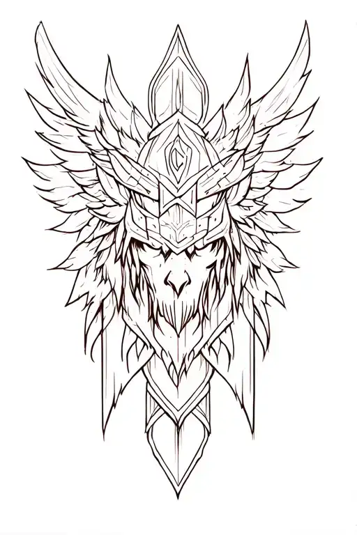 Valhalla symbol tattoo design idea