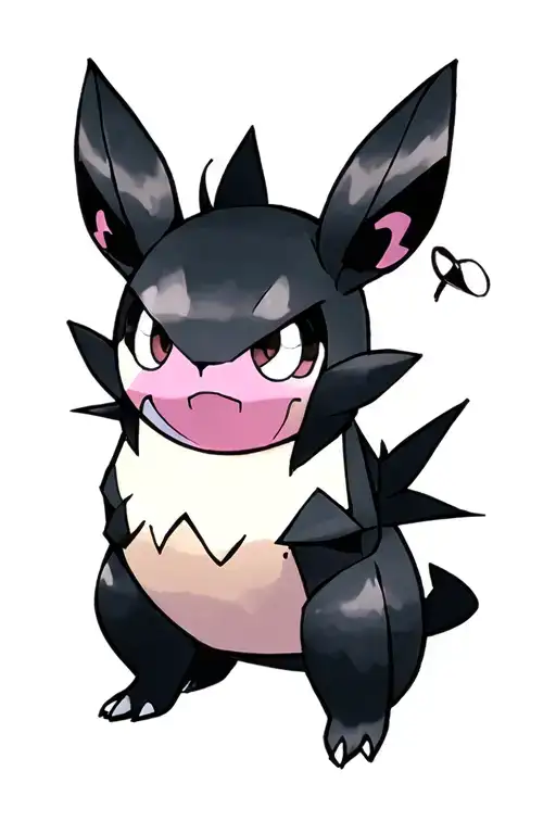  I want a tattoo that consists of the following Pokémon. eevee, gengar, mimikyu, togepi, cloyster and paras.  tattoo design idea