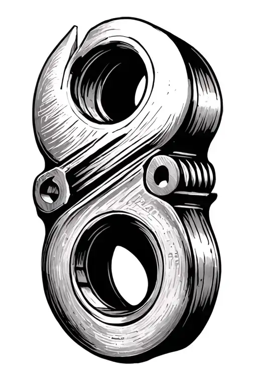 piston rods wrench tattoo design idea