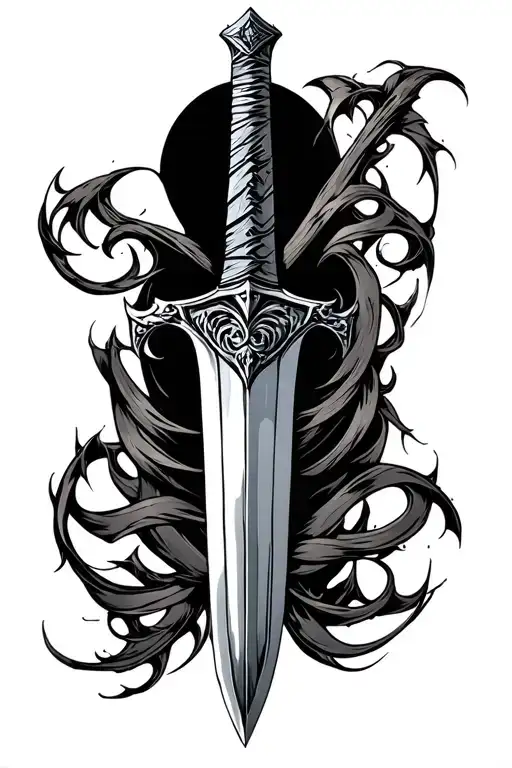 sword of Damocles tattoo design idea