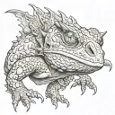 Horny Toad tattoo design idea