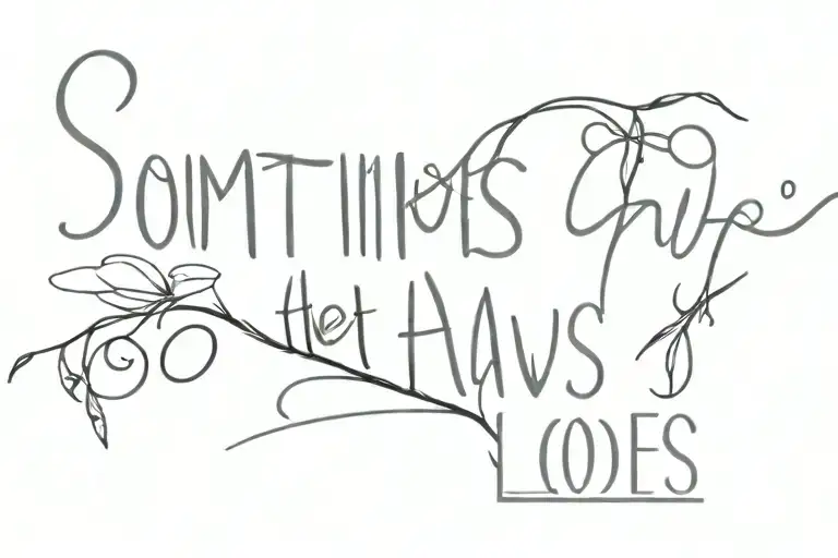 Sometimes God allows what He hates, to accomplish what He loves tattoo design idea