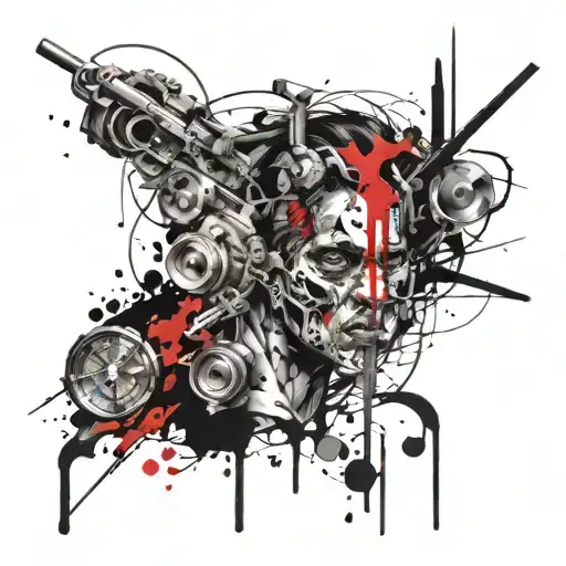 psycho killer tattoo design idea