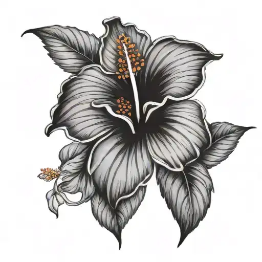 hibiscus flowers tattoo design idea