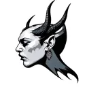 Devil Whispering In Ear tattoo design idea