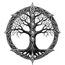 Celtic Tree Of Life symbol tattoo design idea