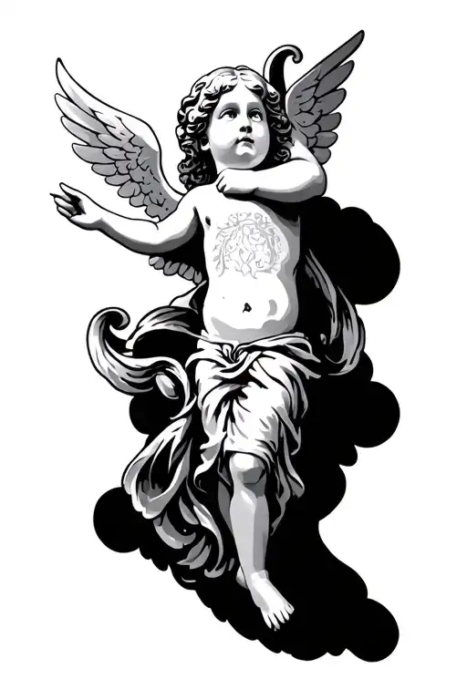 cherub for ever 18 script faith arm sleeve tattoo design idea
