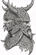tribal viking tattoo design idea