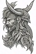tribal viking tattoo design idea