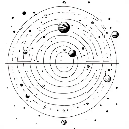 Solar System tattoo design idea