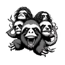 Small band tattoo of Gluttony, Lust, Sloth, Greed, Envy and Wrath  tattoo design idea