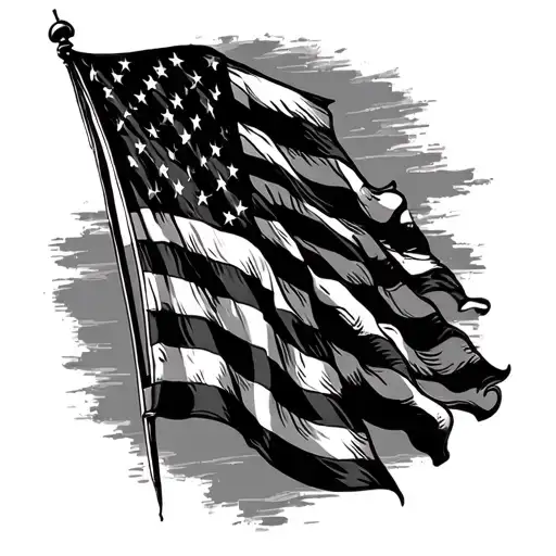 American Flag and Proverbs 3:5 6 tattoo design idea