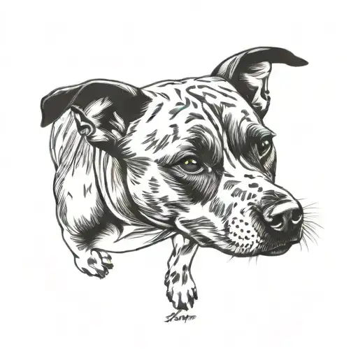 Staffy tattoo design idea