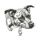 Staffy tattoo design idea