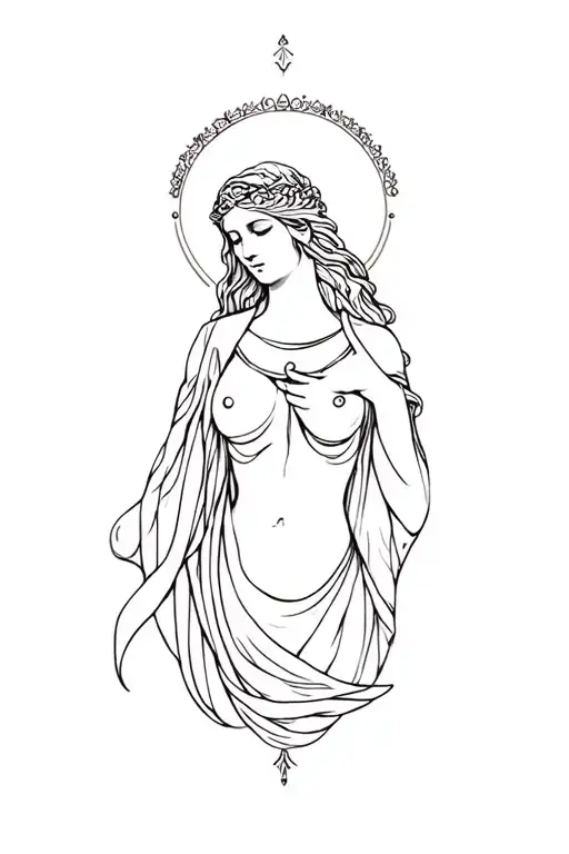 athena goddess tattoo design idea