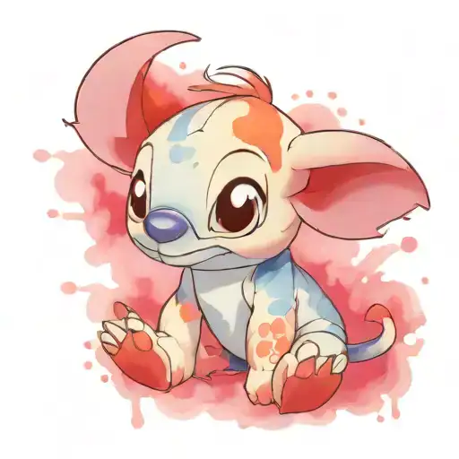 generate the Stitch character from Lilo & Stitch tattoo design idea