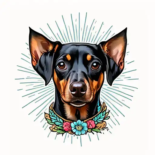 Pinscher tattoo design idea