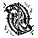 Two Word Ambigram Generator tattoo design idea