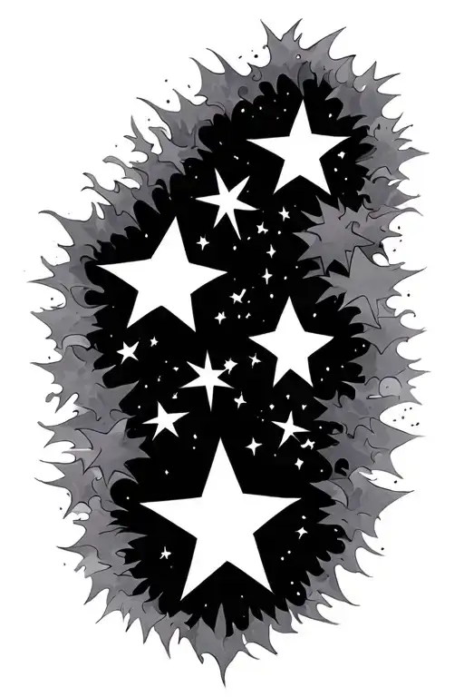 star cluster tattoo design idea