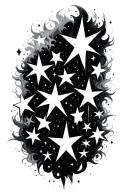 star cluster tattoo design idea