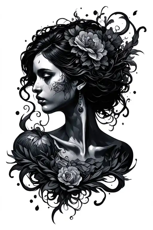 soul leaving the body tattoo design idea