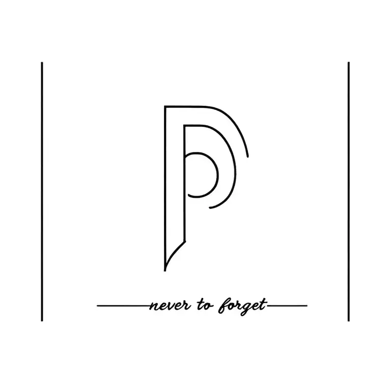 The letter P that can be placed on the collarbone means never to forget. tattoo design idea