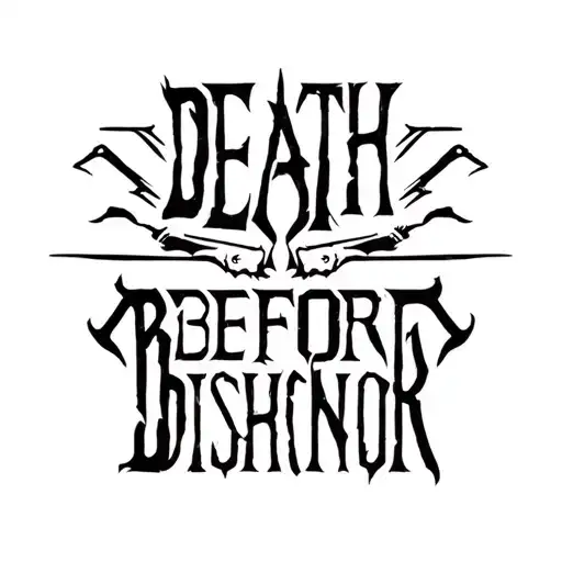 "Death Before Dishonor" "Death Before Dishonor" "Death Before Dishonor" Warrior tattoo design idea