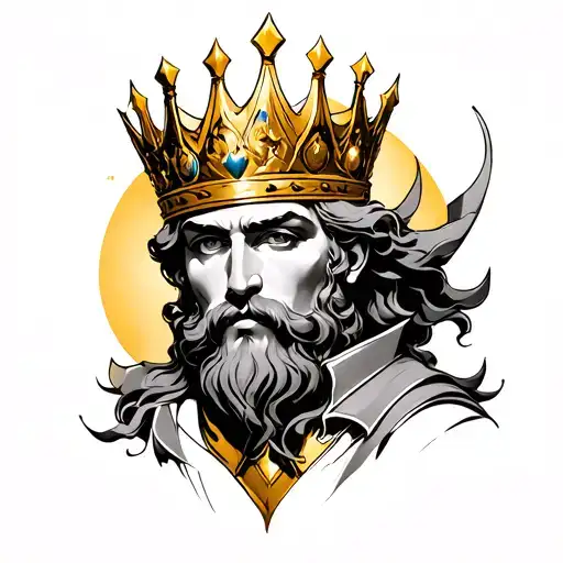 king midas curse golden tattoo design idea