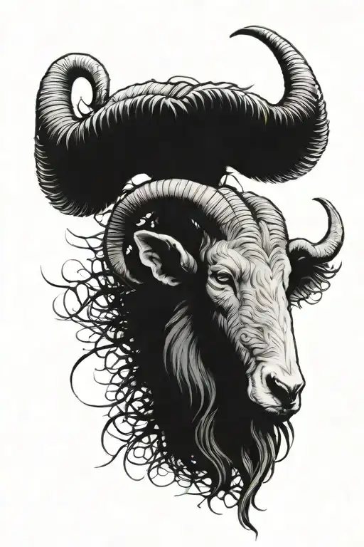 aries, Virgo, and Capricorn creatures emerging tattoo design idea
