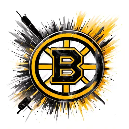 Boston bruins logo tattoo design idea