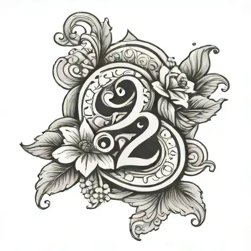 number 20 in neapolitan smorfia style tattoo design idea