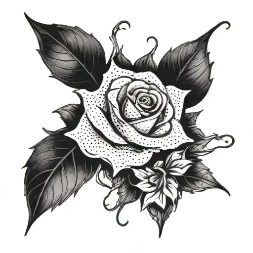 Benjamin Franklin Rose &Thorn covered vine with*the rose that grew from concrete sparkles&stars surrounding entirely  tattoo design idea
