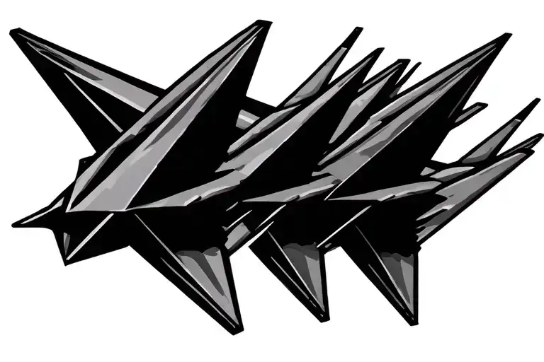 three paper Airplanes flying tattoo design idea