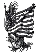 flag 1776 patriotic tattoo design idea