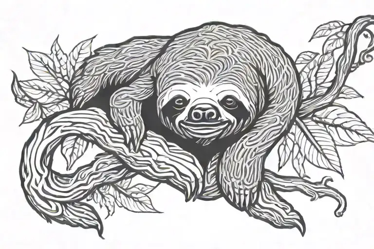 Sin of sloth ( lazy)  tattoo design idea