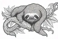 Sin of sloth ( lazy)  tattoo design idea