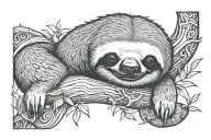 Sin of sloth ( lazy)  tattoo design idea